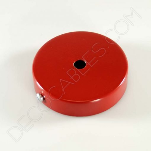 Soporte metálico para lámpara 1 orificio (diámetro 8 cm) 10 Soporte florón de techo para lámpara de 1 salida color rojo