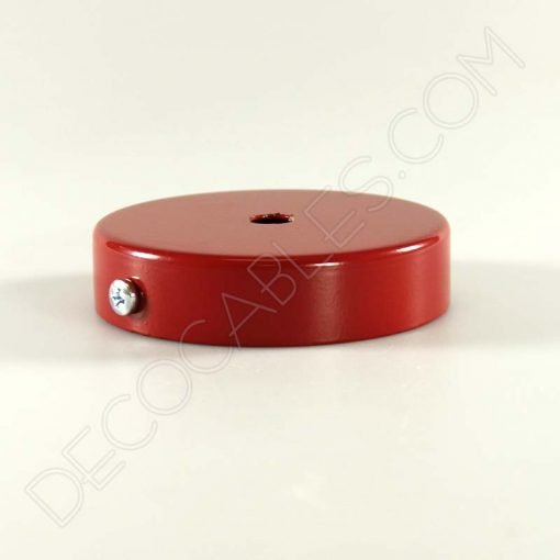 Soporte metálico para lámpara 1 orificio (diámetro 8 cm) 11 Soporte florón de techo para lámpara de 1 salida color rojo