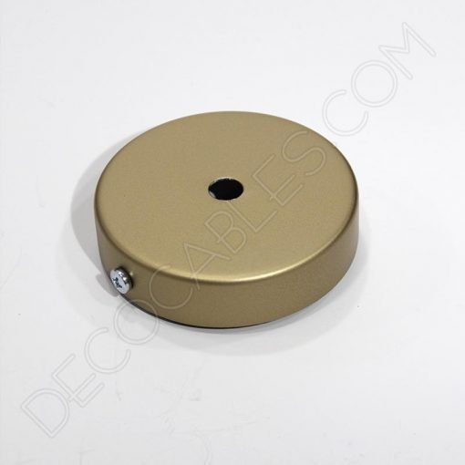 Soporte metálico para lámpara 1 orificio (diámetro 8 cm) 8 Soporte florón de techo para lámpara de 1 salida color dorado