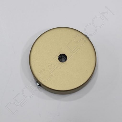 Soporte metálico para lámpara 1 orificio (diámetro 8 cm) 7 Soporte florón de techo para lámpara de 1 salida color dorado