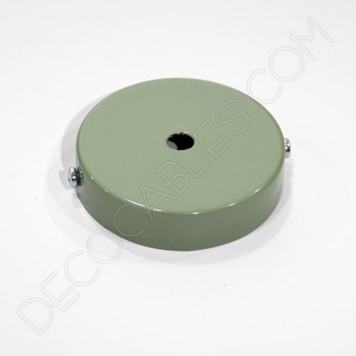 Soporte metálico para lámpara 1 orificio (diámetro 8 cm) 5 Soporte florón de techo para lámpara de 1 salida color verde pastel