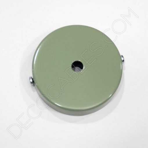 Soporte metálico para lámpara 1 orificio (diámetro 8 cm) 4 Soporte florón de techo para lámpara de 1 salida color verde pastel