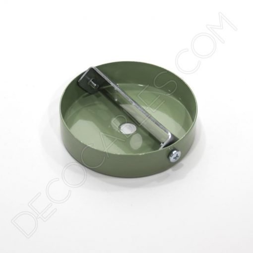 Soporte metálico para lámpara 1 orificio (diámetro 8 cm) 6 Soporte florón de techo para lámpara de 1 salida color verde pastel