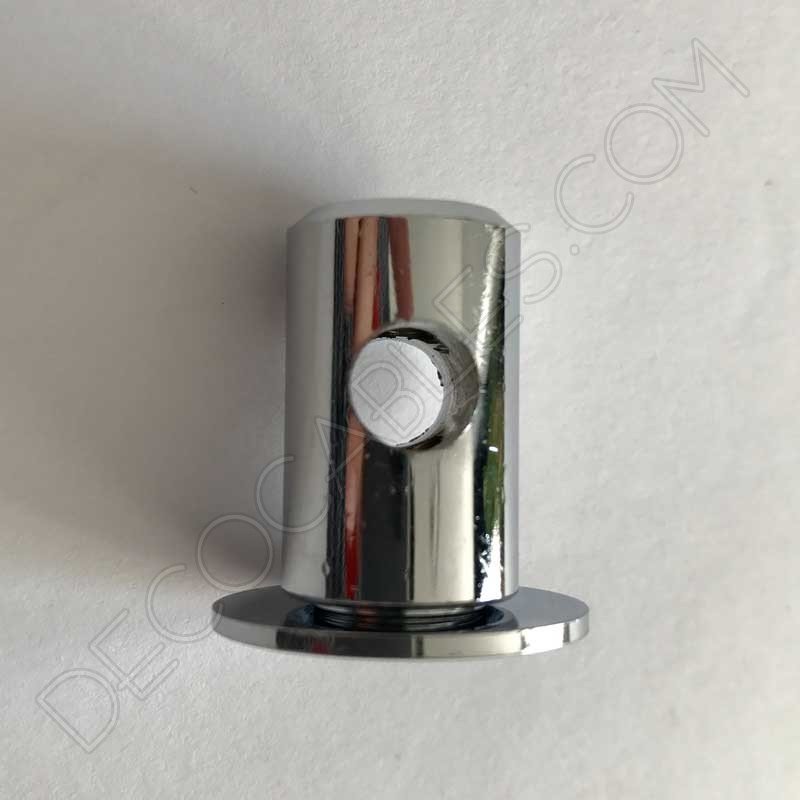 Aislador metálico para cables cromado Aislador metálico para cables cromado