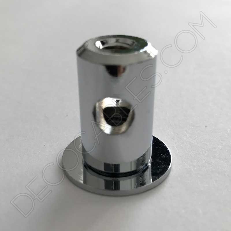 Aislador metálico para cables cromado Aislador metálico para cables cromado