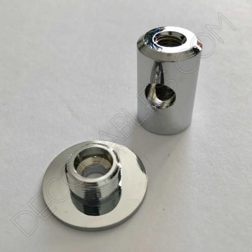 Aislante metálico de techo para cable (varios colores) 12 Aislador metálico para cables cromado