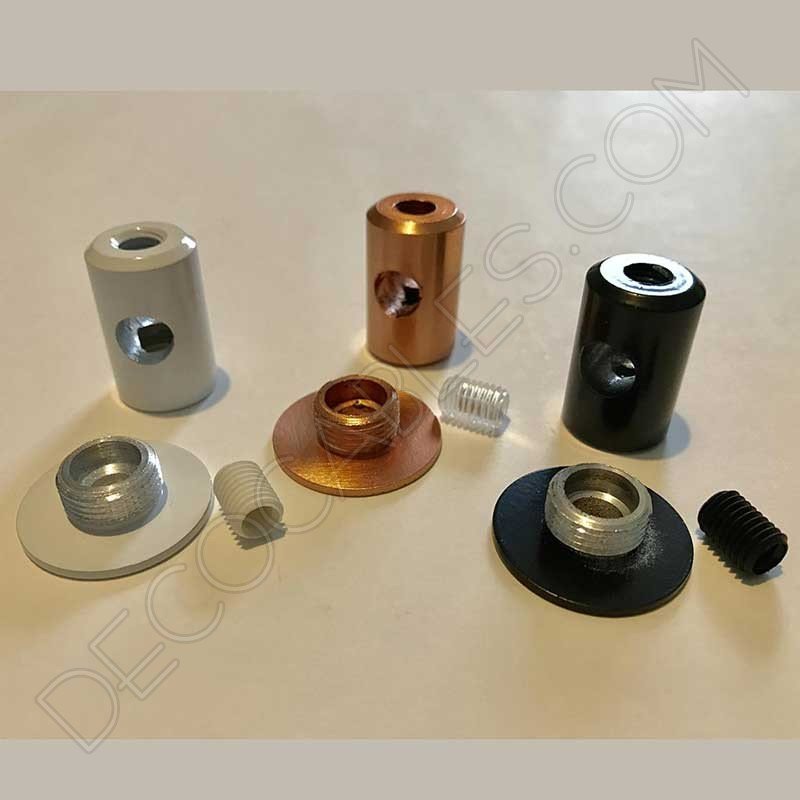 Aislante metálico para sujeción de cables de varios colores Aislante metálico para sujeción de cables de varios colores