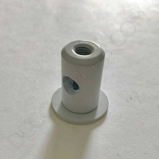 Aislante metálico de techo para cable (varios colores) 7 Aislante metálico para sujeción de cables de color blanco