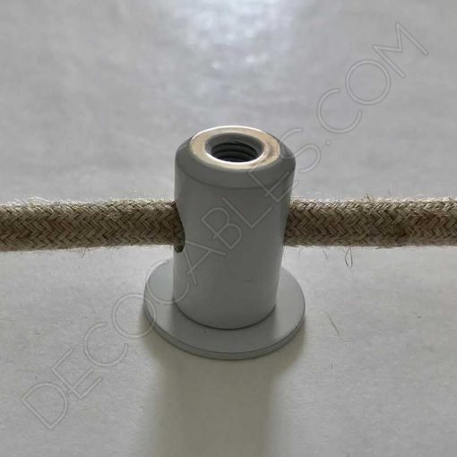 Aislante metálico de techo para cable (varios colores) 9 Aislante metálico para sujeción de cables de color blanco