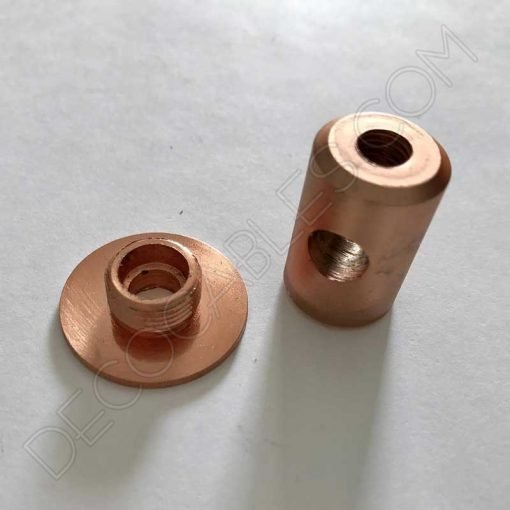 Aislante metálico de techo para cable (varios colores) 4 Aislante metálico para sujeción de cables de color cobre