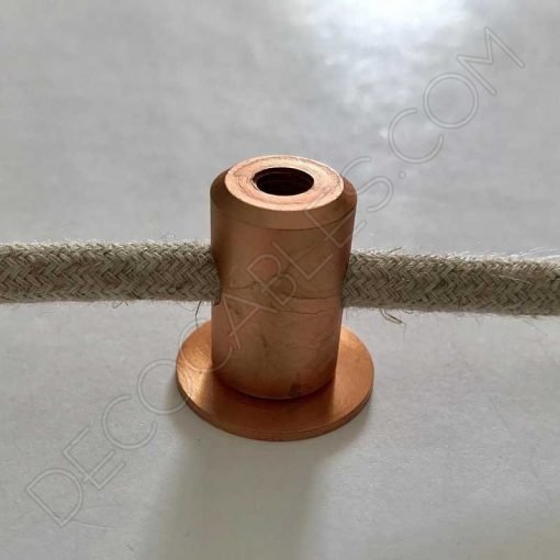 Aislante metálico de techo para cable (varios colores) 6 Aislante metálico para sujeción de cables de color cobre