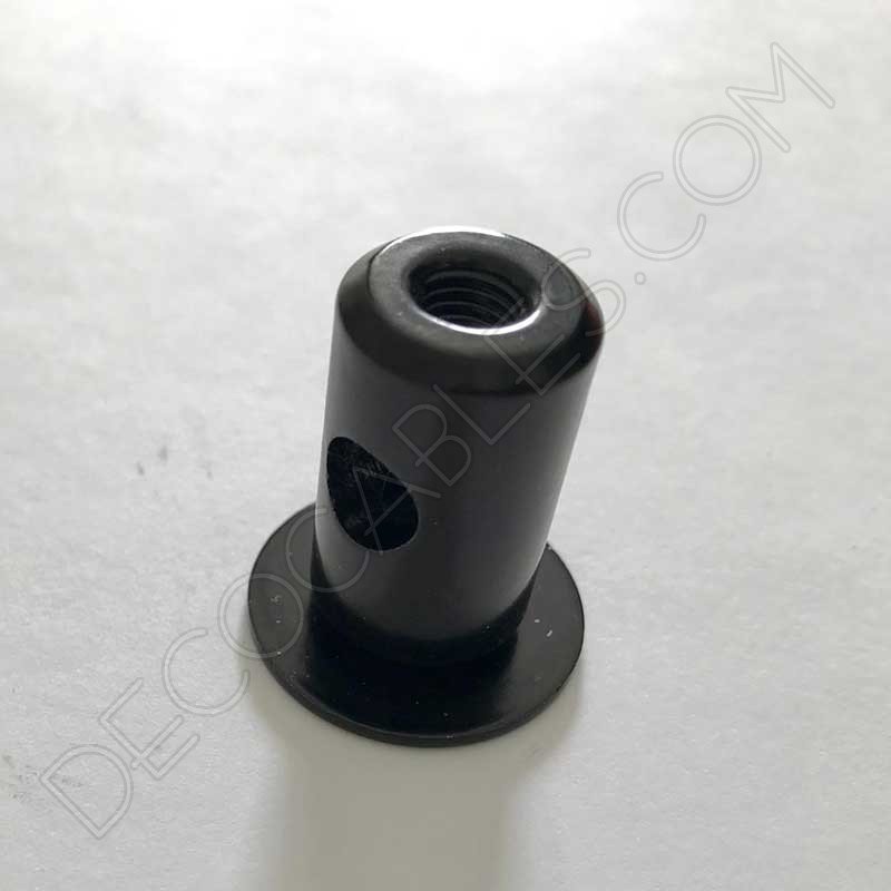 Aislante metálico para sujeción de cables de color negro Aislante metálico para sujeción de cables de color negro