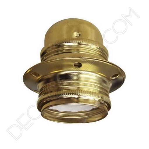 Portalámparas para pantalla metálico dorado