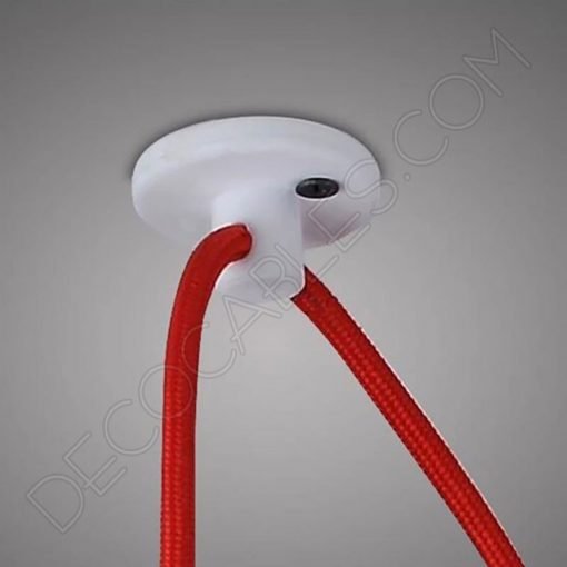 Sujeción de silicona para cables en color blanco