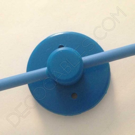 Sujeción de silicona para cables en color azul
