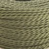 Cable trenzado de seda (Verde oliva) 2 Cable eléctrico trenzado seda verde oliva