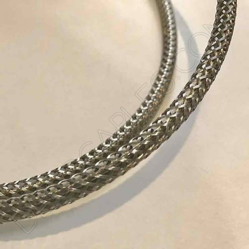 Cable eléctrico forrado de malla metálica 2x0.75 (Plata) 2 Cable malla metálica plata