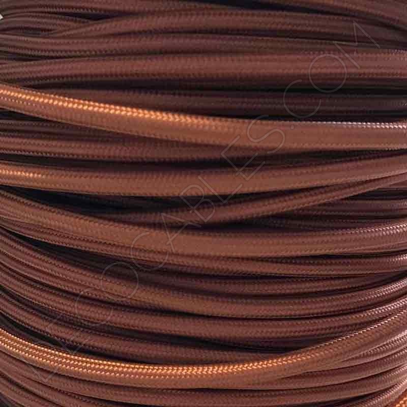 Cable de tela marrón claro Cable de tela marrón claro