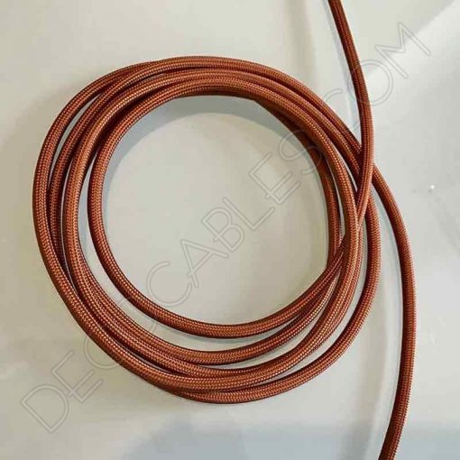 Cable textil eléctrico (Marrón claro) 4 Cable de tela marrón claro