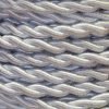 Cable trenzado de seda (Blanco) 4 Cable eléctrico trenzado Seda Blanco
