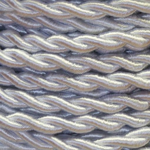 Cable eléctrico trenzado Seda Blanco