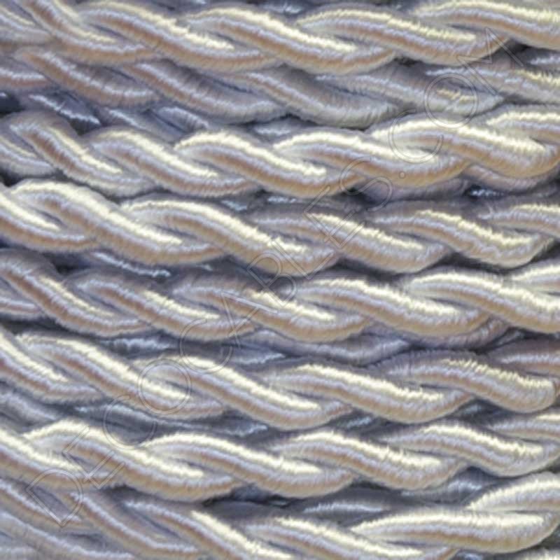 Cable eléctrico trenzado Seda Blanco Cable eléctrico trenzado Seda Blanco