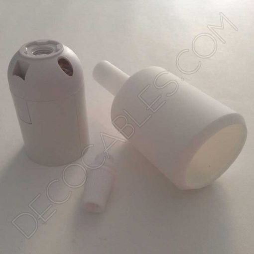 Portalámpara de silicona color blanco