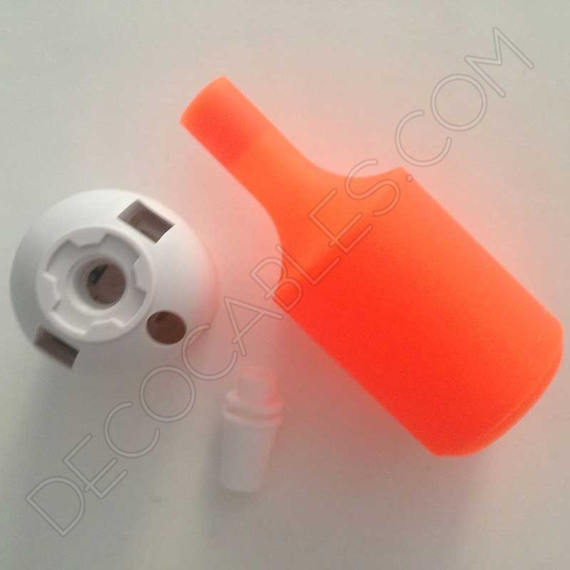 Portalámpara de silicona color naranja Portalámpara de silicona color naranja