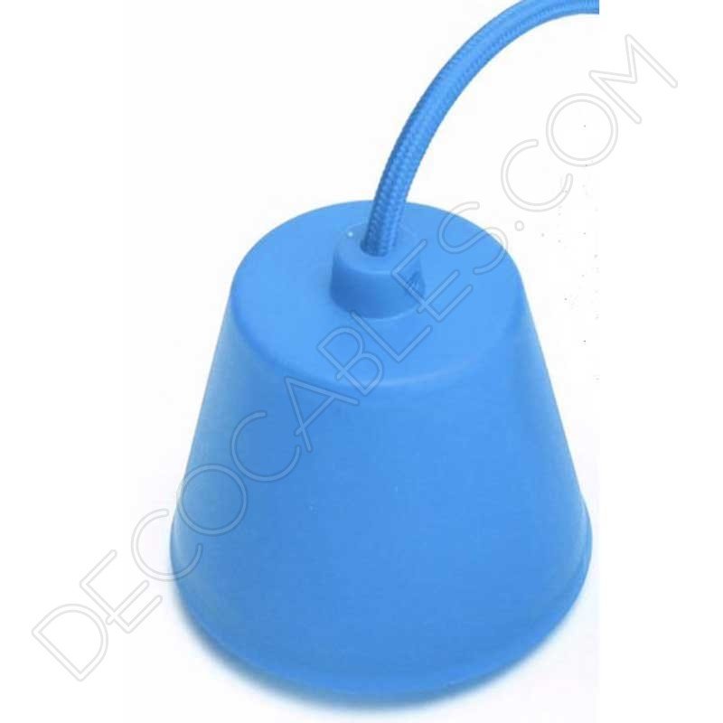 Florón de silicona para lámpara color azul Florón de silicona para lámpara color azul