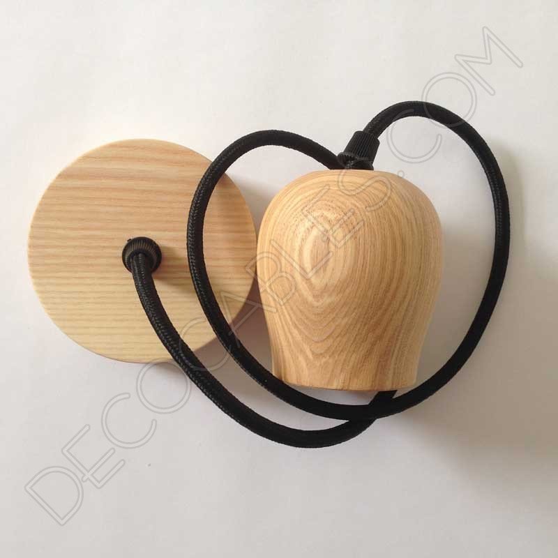 Lámpara colgante de madera modelo bellota Lámpara colgante de madera modelo bellota