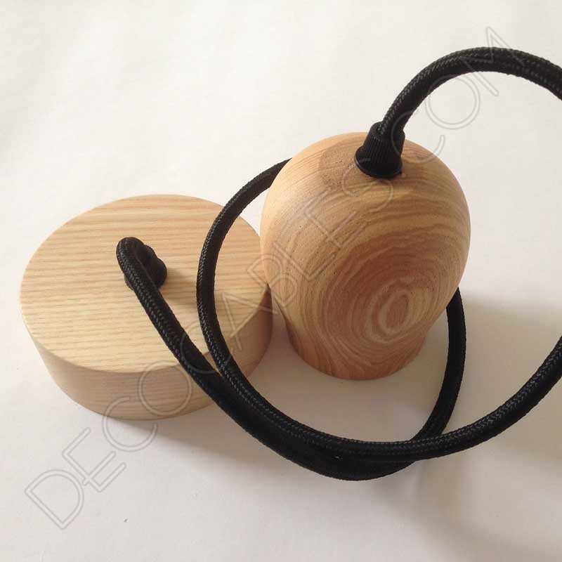 Lámpara colgante de madera modelo bellota Lámpara colgante de madera modelo bellota