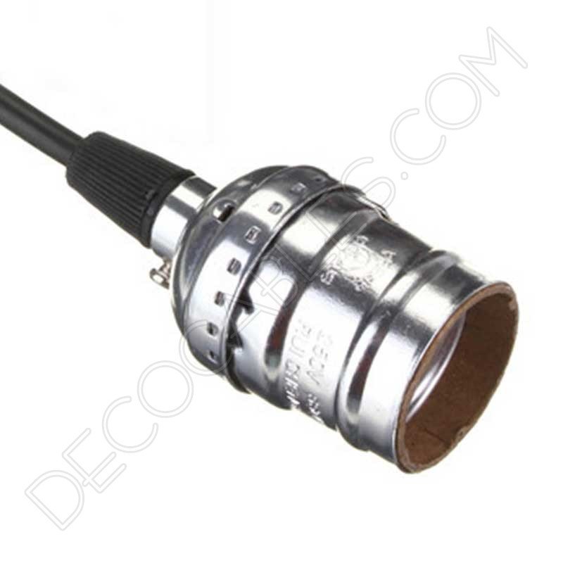 Portalámparas Vintage de latón en color cromado Portalámparas Vintage de latón en color cromado