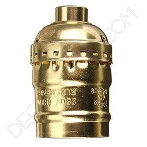 Portalámparas de latón (varios colores) 7 Portalámparas Vintage de latón en color dorado