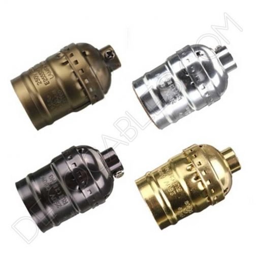 Portalámparas de latón (varios colores) 2 Portalámparas Vintage de latón en varios colores