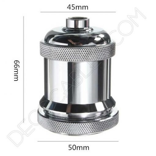 Portalámparas vintage metálico serie Oro 25 Portalámparas vintage metálico para pantalla serie Oro varios color Cromado