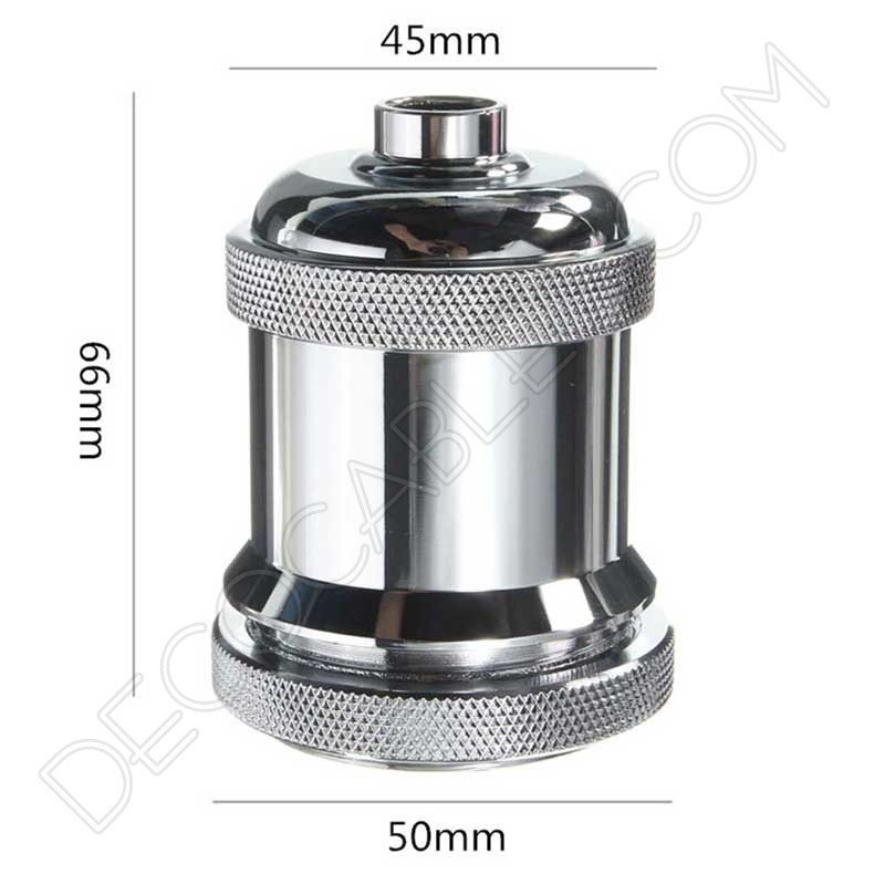 Portalámparas vintage metálico para pantalla serie Oro varios color Cromado Portalámparas vintage metálico para pantalla serie Oro varios color Cromado