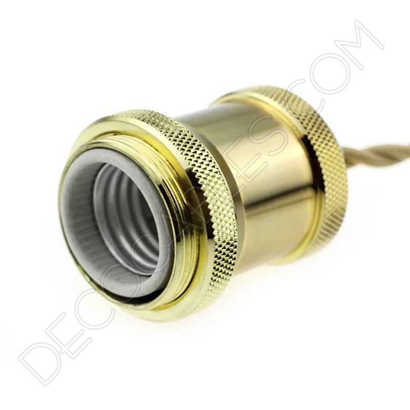 Portalámparas vintage metálico para pantalla serie Oro varios color Dorado Portalámparas vintage metálico para pantalla serie Oro varios color Dorado