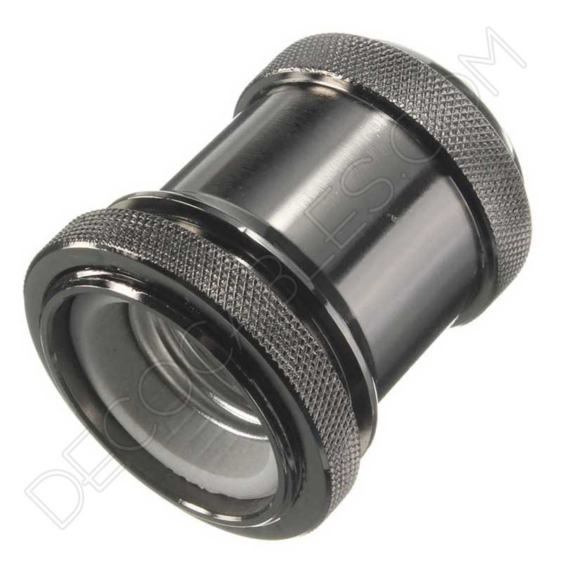 Portalámparas vintage metálico para pantalla serie Oro varios color Negro Perla Portalámparas vintage metálico para pantalla serie Oro varios color Negro Perla