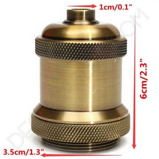 Portalámparas vintage metálico serie Oro 14 Portalámparas vintage metálico para pantalla serie Oro varios color oro envejecido