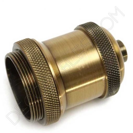 Portalámparas vintage metálico serie Oro 9 Portalámparas vintage metálico para pantalla serie Oro varios color oro envejecido