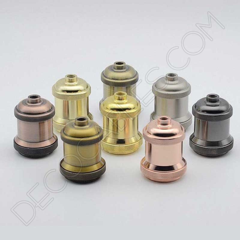 Portalámparas vintage metálico para pantalla serie Oro varios colores Portalámparas vintage metálico para pantalla serie Oro varios colores