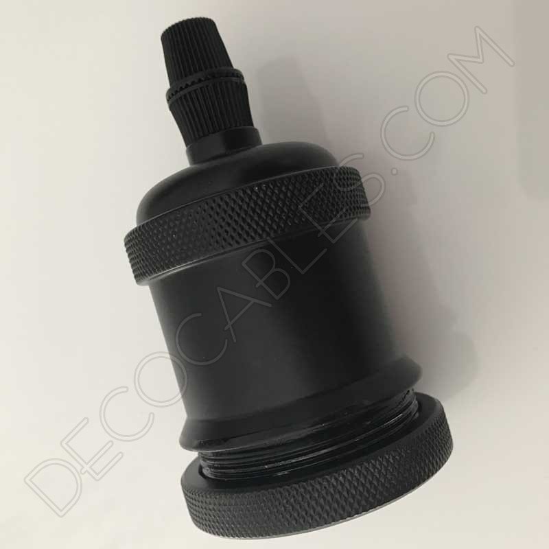 Portalámparas Vintage serie oro color negro mate Portalámparas Vintage serie oro color negro mate