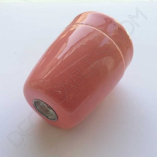 Portalámparas cerámico E27 (Varios colores) 25 Portalámparas de cerámica color salmón