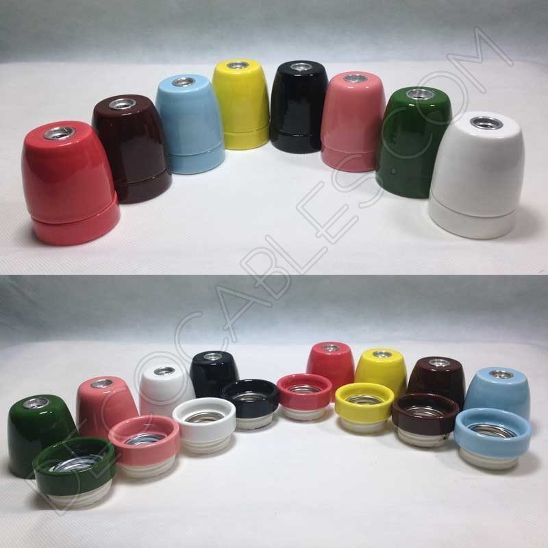 Portalámparas de cerámica en varios colores Portalámparas de cerámica en varios colores