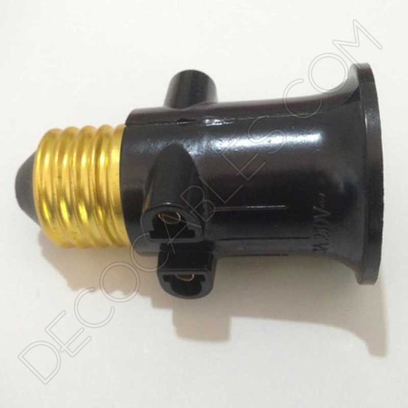 Portalámparas doble enchufe conexión casquillo E27 Portalámparas doble enchufe conexión casquillo E27