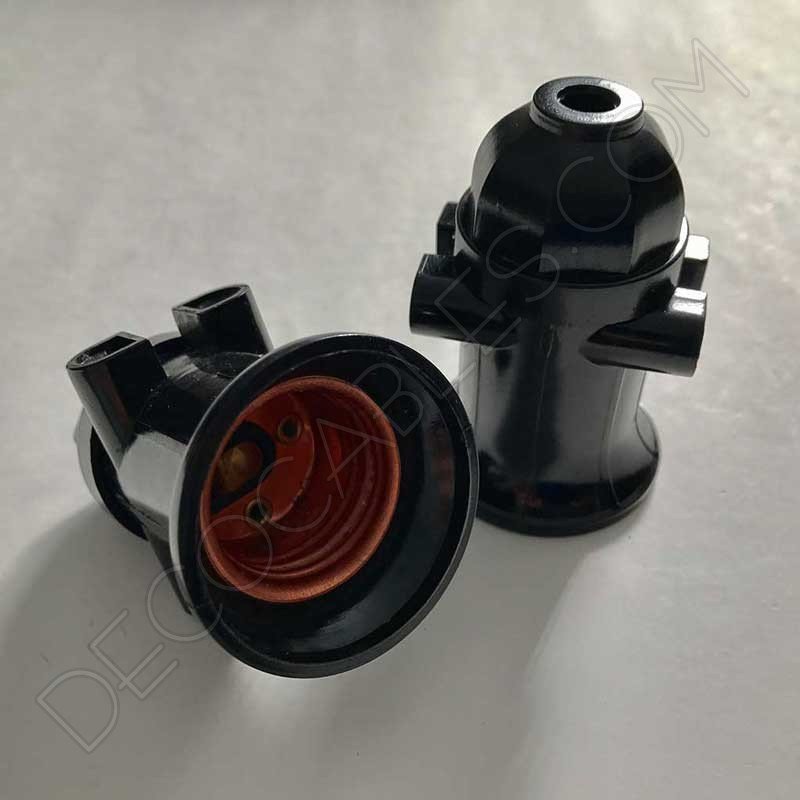 Portalámparas doble enchufe conexión directa al cable Portalámparas doble enchufe conexión directa al cable