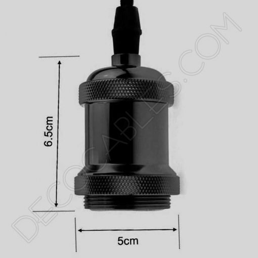 Portalámparas vintage metálico serie Oro 27 Portalámparas Vintage serie oro color negro mate