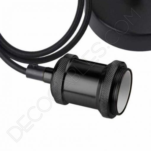 Portalámparas vintage metálico serie Oro 28 Portalámparas Vintage serie oro color negro mate