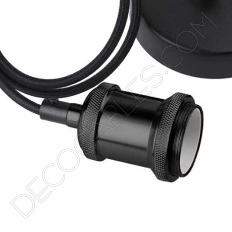 Portalámparas Vintage serie oro color negro mate Portalámparas Vintage serie oro color negro mate