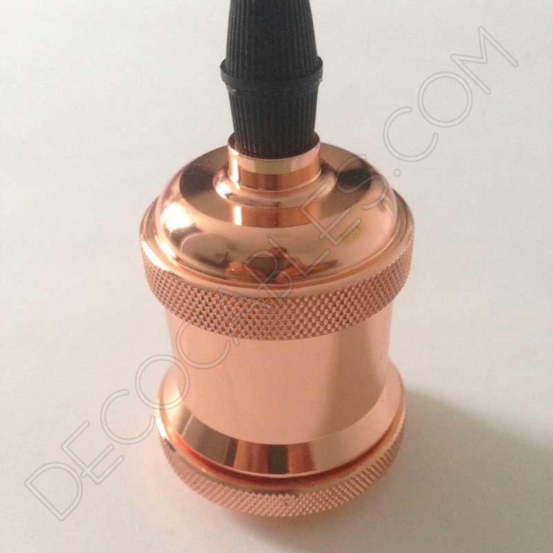 Portalámparas vintage metálico para pantalla serie Oro color cobre Portalámparas vintage metálico para pantalla serie Oro color cobre